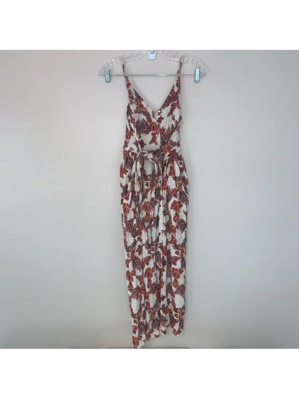 Free People Hot Tropics Floral Cropped Wide Leg Jumpsuit 2